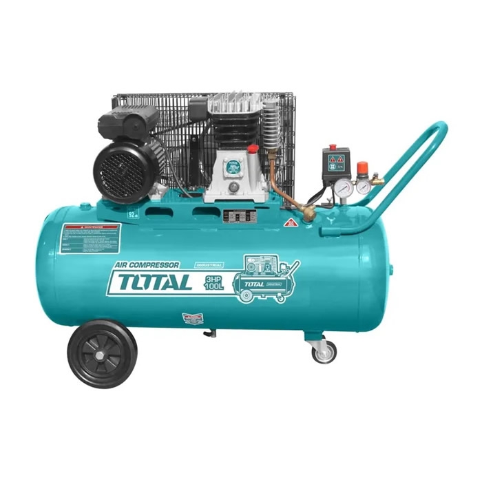 COMPRESORA DE AIRE CON FAJA 100 LITROS 3 HP TOTAL